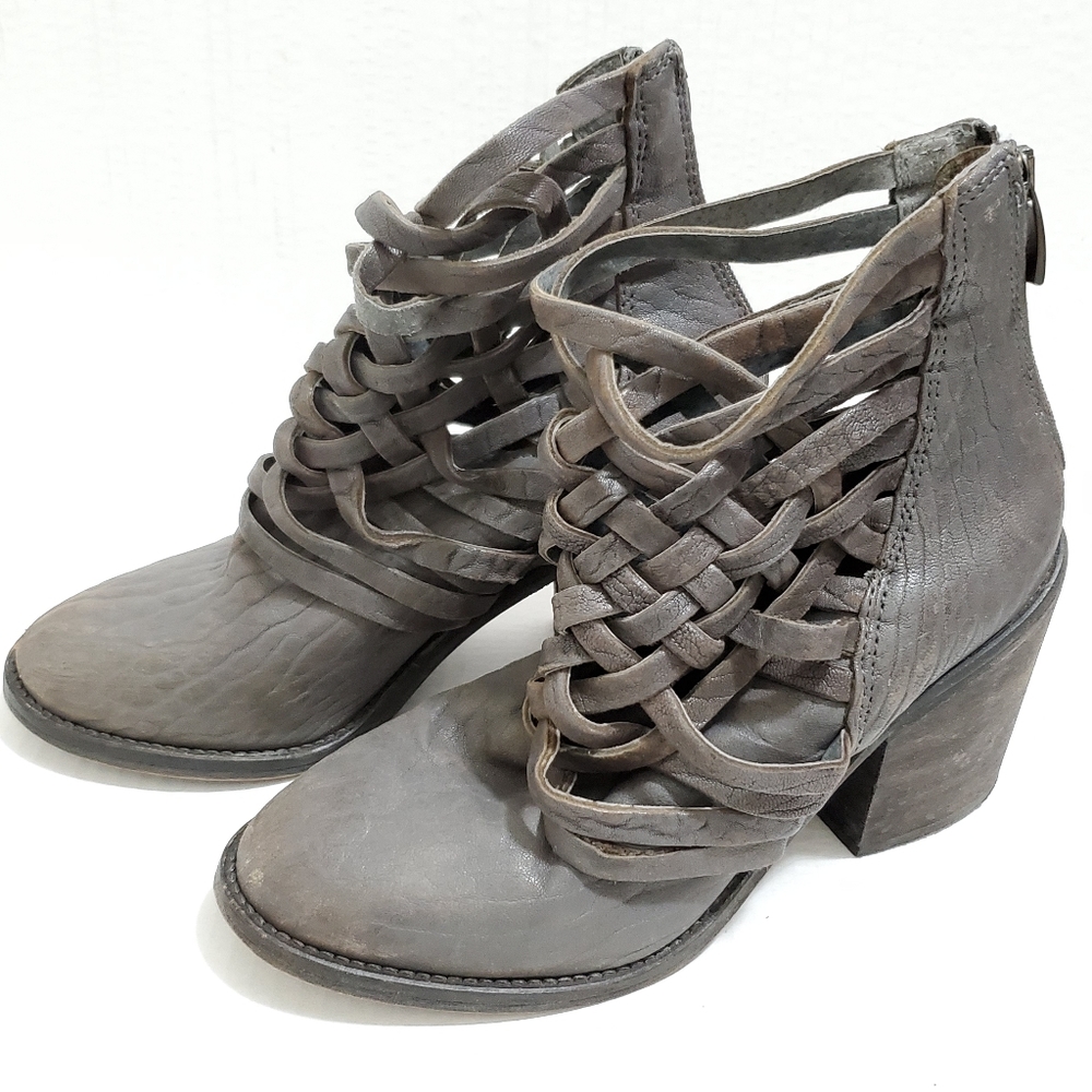 Free People Carrera Caged Woven Ankle Booties - Picture 5 of 7